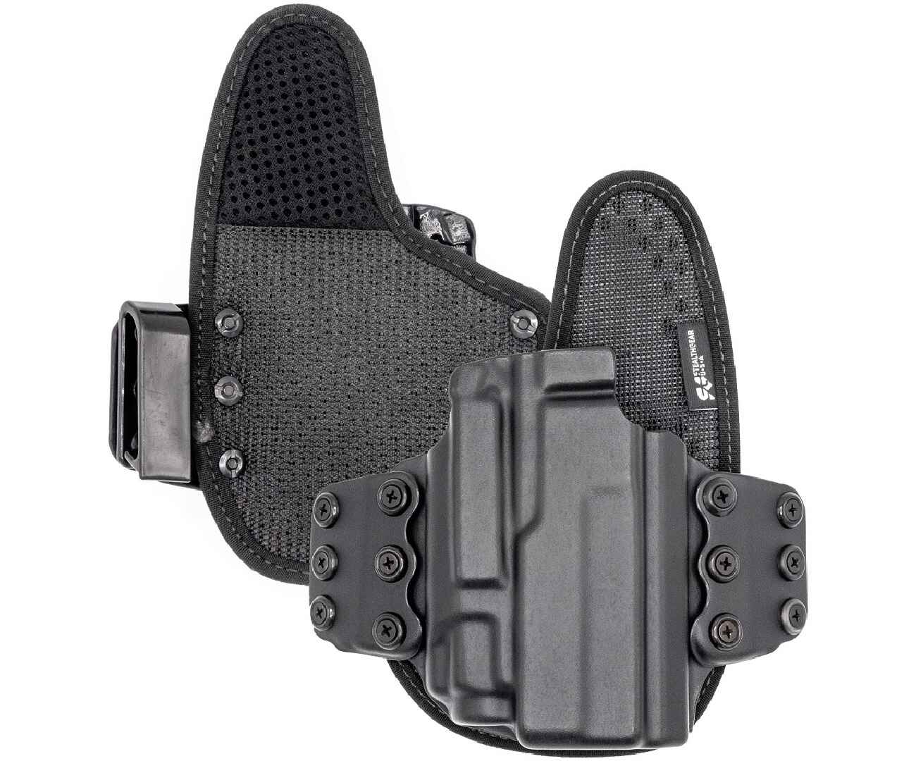 StealthGearUSA-Glock-Predator-with-Light-Ventcore-OWB-Flex-Holster-Front-and-Back1300b